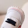 Spring/Autumn Style Soft-Soled Walking Shoes for 0-1.5 Years Old Boys and Girls, Infant Toddler White Sneakers.