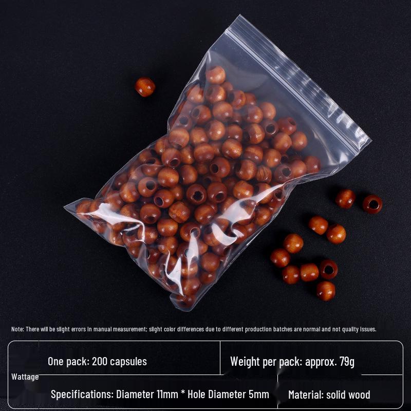 Eco-Friendly Solid Wood Colorful Beads – Natural and Mixed Hues