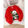 European Sizes Kids' Crewneck Sweatshirt Panda Holding Bamboo Rayon Rayon Leaves Pattern , Sportswear And Casual Wear, Soft And Comfortable