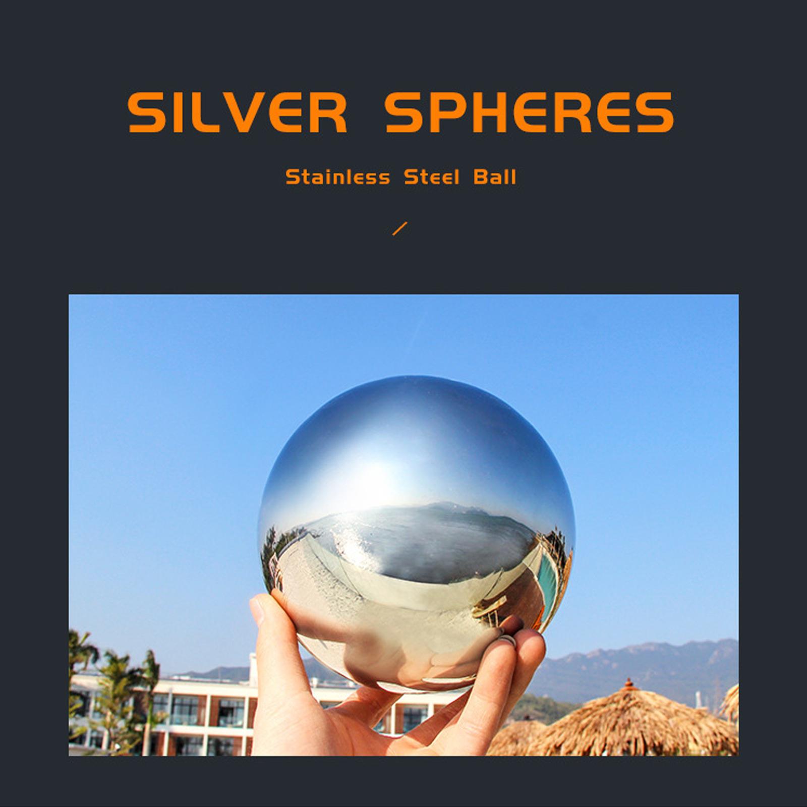 

6PCS Mirror Ball Stainless Steel Garden Ball Sphere for Party Decorations Weddings Events