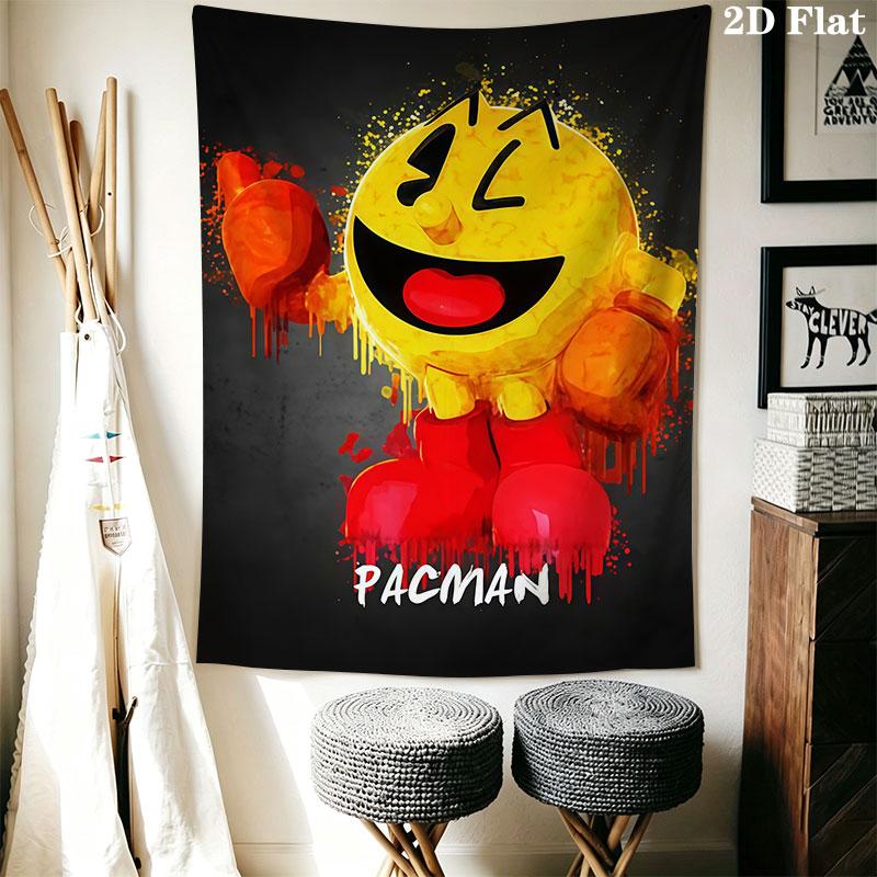 Pac-Man G Wall Hanging Printed Fabric Blanket Decorative Tapestries for Bedroom Living Room Home Decor