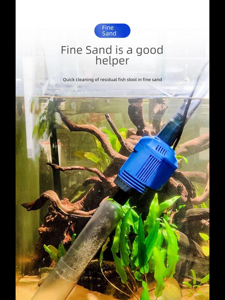 Sensen elektrisk vannveksler og sandvasker: Automatisk akvarierenser for vannpumping og fjerning av fiskeavfall.