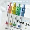 4pcs Aesthetic Gradient Series Gel Pens 0.5mm CS Tip Smooth Writing Black Color Ink Pens with Roller Clip Stationery