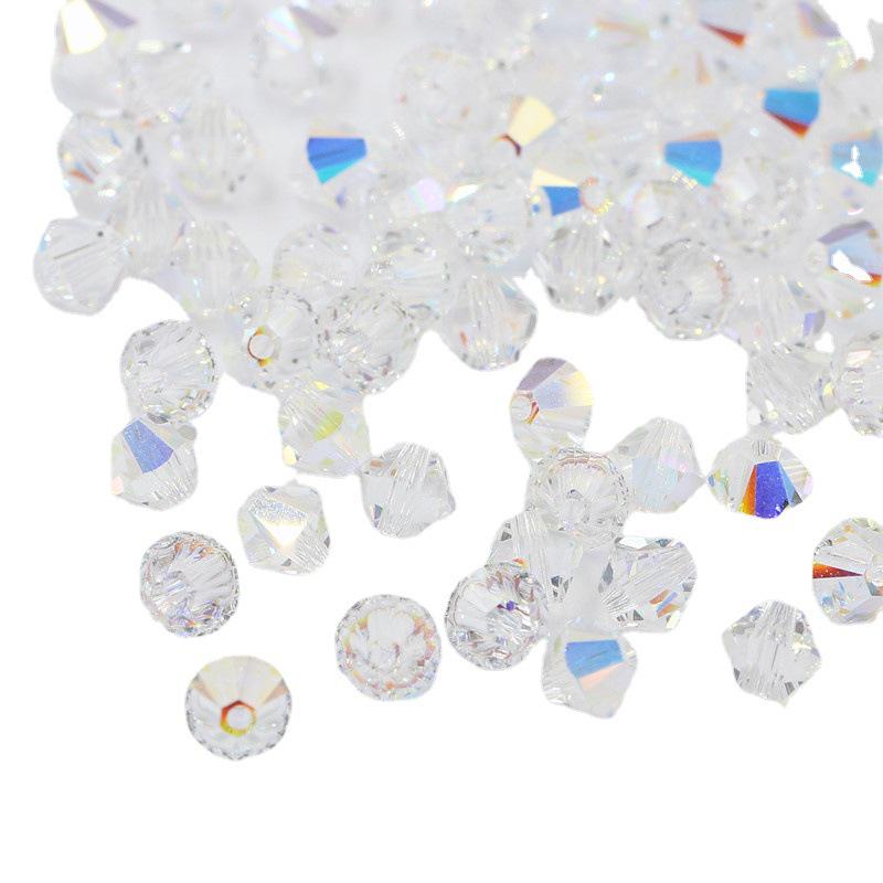 DIY Jewelry 5328 AB White Austrian Crystal Rhombus Beads for Bracelets & Necklaces