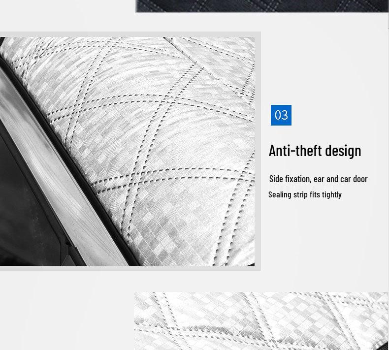 Magnetic Car Sunshade - Insulated Aluminum Windshield Snow Shield