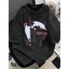 Vintage Washed T-Shirt Wing Star Letter Graphic Print Loose Tee