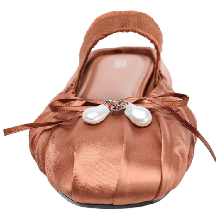 Zara Fashion Slip-On Anti-Wear Closed-Toe Slippers Women slippers Rust-Brown 3596610708