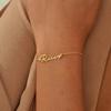 Personalized Name Bracelet For Women Dainty Gold Color Stainless Steel Personalization Hand Chain Jewelry Valentine Girlfriend