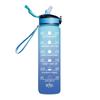 32oz Motivational Fitness Sports Water Bottle With Time & Straw, Large Wide Mouth Leakproof