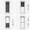 Black Pleated Roller Blind 50X100 Cm Fabric Width 49.4Cm