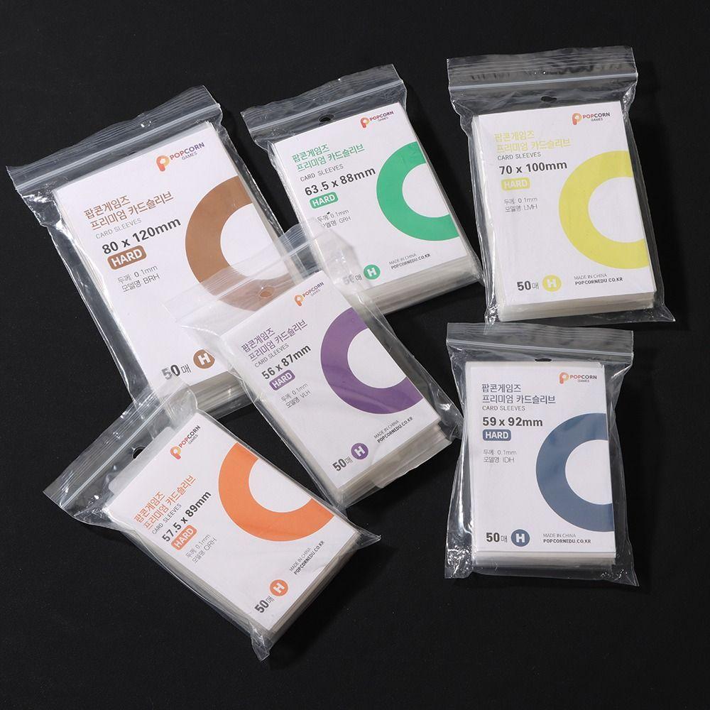 

50pcs Stationery Kpop Card Sleeves 3 Inch Album Binder Game Card Holder Durable CPP HARD Photocard фіолетовий