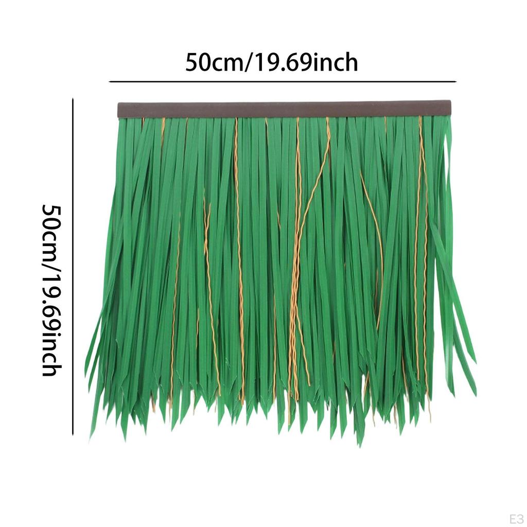 Synthetisches Strohdach Schilf Künstliche Dachschindeln Dachdeckung 50cmx50cm, Realistisches Gras