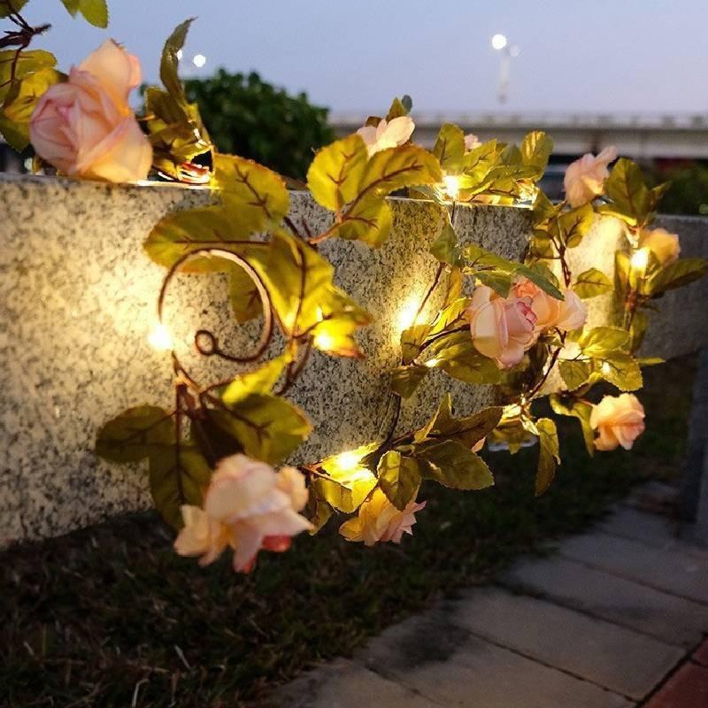 Romantic Led Rose Vine Lights In Warm White For Weddings And Special Occasions