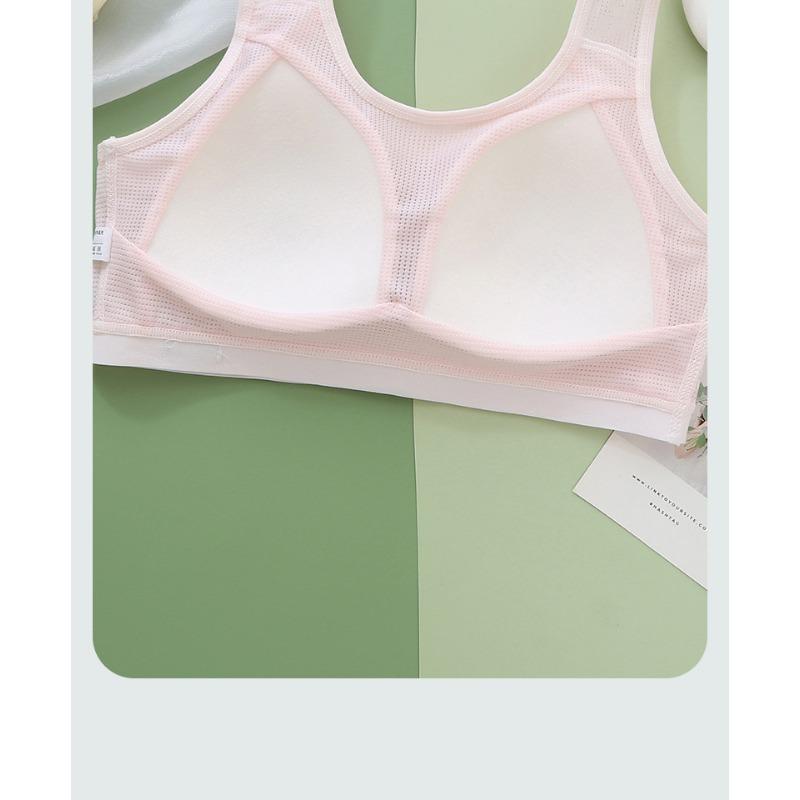 Teenage Big Girls Puberty Development Thin Vest Style Wireless Student Bra