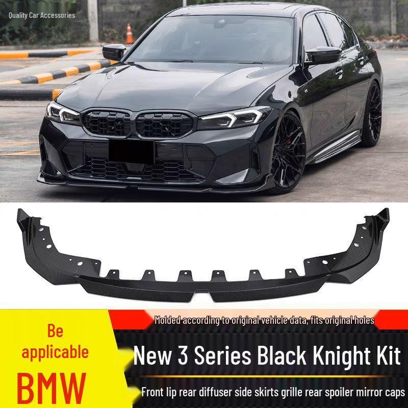 BMW 2023 New 3 Series MP Style Front Lip Bumper, Bright Black