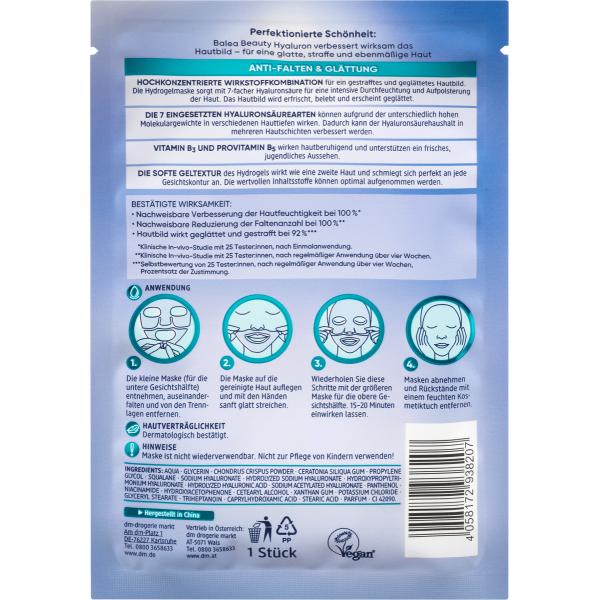 Deutschland DM Balea Balea Maske Hydrogel Beauty Hyaluronic 1 Einheit