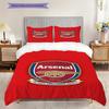 Vibrant Arsenal Emblem Design Three-piece set (1 * duvet cover + 2 * pillowcase, without core) 2DFlat Duvet cover and pillowcase Soft and comfortable