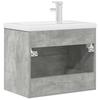 2 Piece Bathroom Furniture Set Concrete Grey Particleboard