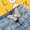 1 Pair Adjustable Butterfly Jeans Waist Clip, Detachable No Sew Waistband Resizer, Magic Waist Reducer Button