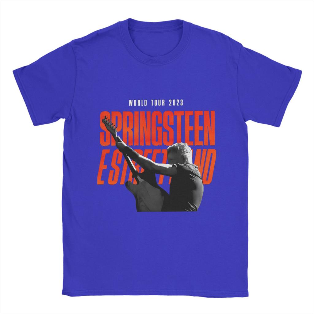 Casual Vintage Heavy Metal   T-Shirts for Men Crew Neck Pure Cotton T Shirts Bruce Springsteens Short Sleeve Tees Unique Clothes