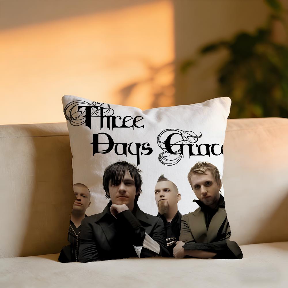Three Days Grace Cushion Cover Cozy Velvet Throw PillowSoft Warm Cushion For Sofa Bed