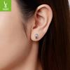 S925 Sterling Silver Rugby Stud Earrings, Fashion Sports Style Silver Whole Body Stud Earrings And Ear Jewelry