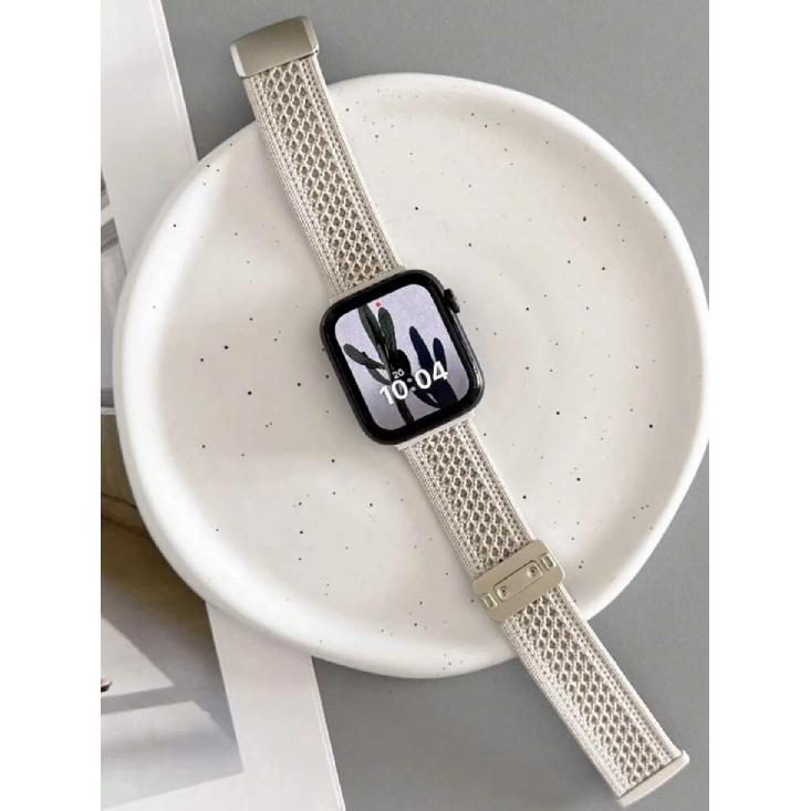

Knit Magnetic nylon loop For Apple Watch band women 10/9/8/7/6/5/4/3 SE 38mm 40mm 41mm 42mm 44mm 45mm 46mm 49mm Strap 38mm40mm41mm 42mmS10