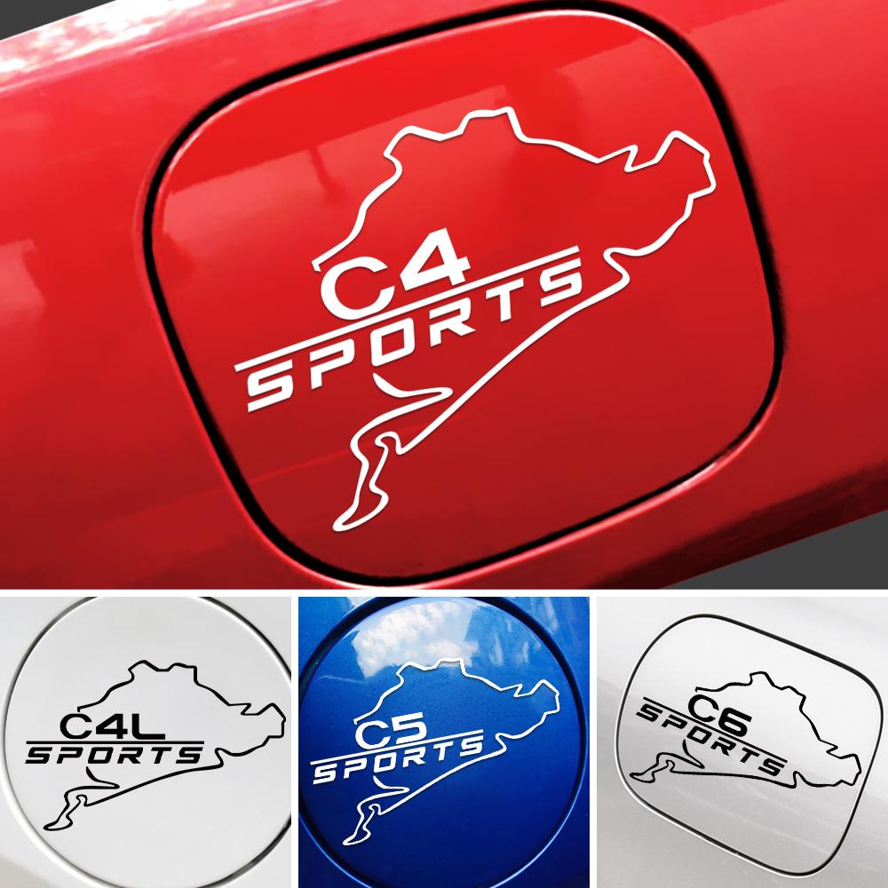 Car Fuel Tank Cap Stickers Cool Decorative Creative Stickers For Citroen C1 C3 Grand C4 Picasso C4L C5 C6 VTS C-ELYSEE DS Saxo sdfh52