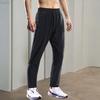 Men Casual Trousers Solid Color Running Pants Sportswear Jogging Sweatpants Breathable Pants with Pockets Quick Dry Thin Tracksuit Elastic Gym Fitness