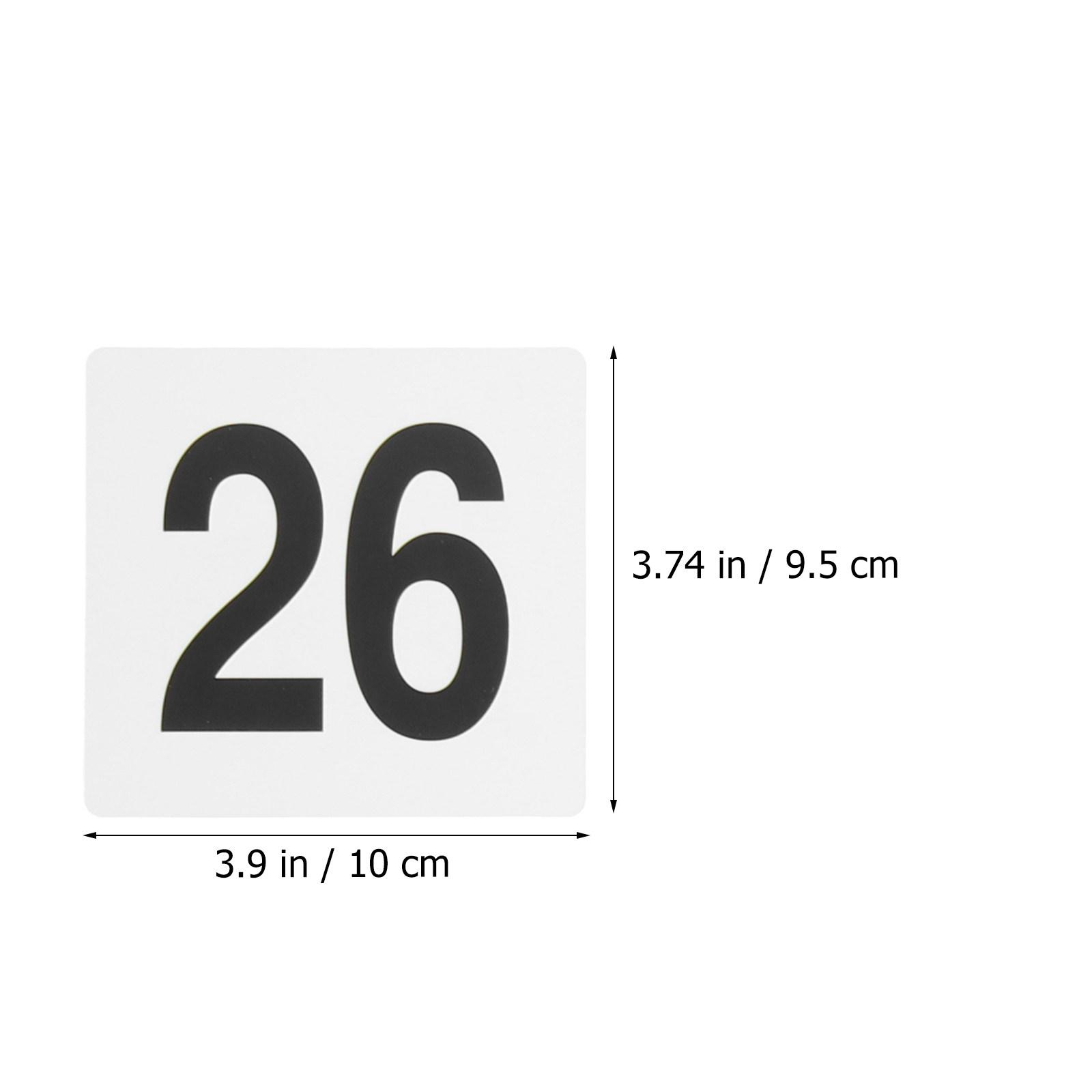 

25Pcs Plastic Number Cards Wear-Resistant Table Tents for Restaurant Seating Wedding Reserved Signs Reserved Signs