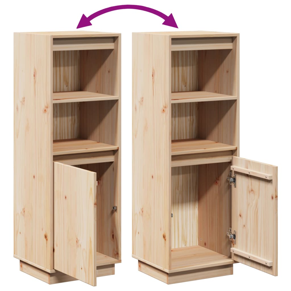 Highboard 37 X 34 X 110 Cm Solid Pine Wood
