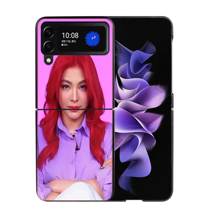 Actor P-Peraya Malisorn Phone Case For Samsung Z Flip 7 6 5G Galaxy Z Flip4 Z Flip5 Z Flip3 Coque Black Hard PC Shell Protective