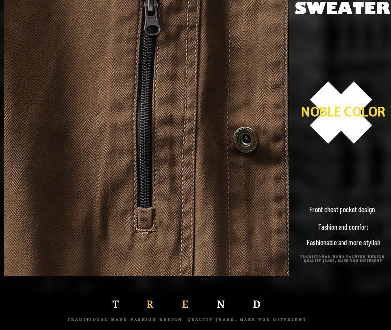 Men's High-End American Retro Heavyweight Hunting Jacket – Autumn/Winter Workwear: Loose, Tough, and Handsome.