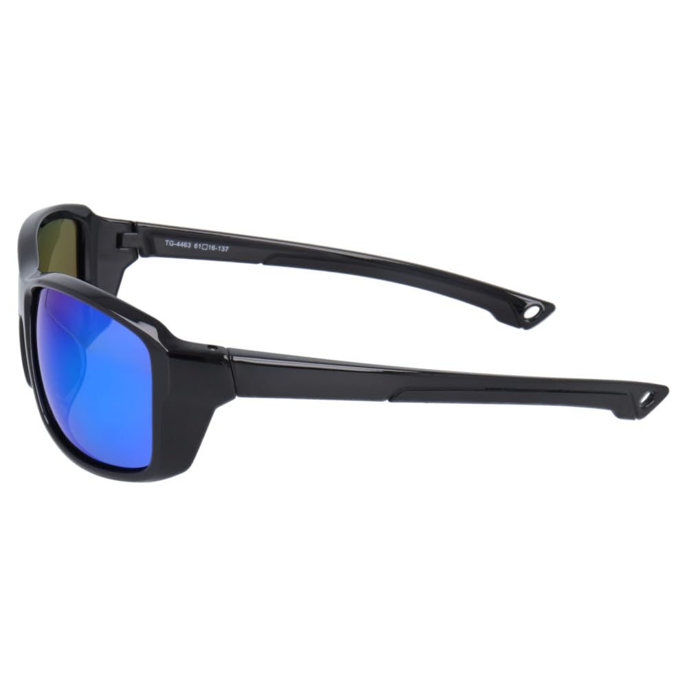 TAKAMIYA concept Polarized Square Mirror Lens H.B Sunglasses, Shape, Gray/Blue