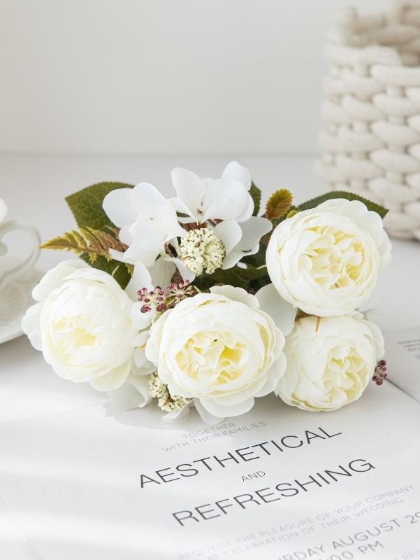 Artificial Flowers Silk Peony High Quality Festival Wreath Decora Home Room Table Garden Wedding Wreath Brial Bouquet Diy Gifts