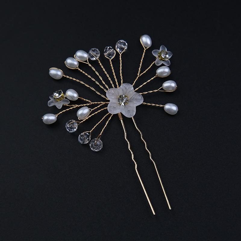 

Свадебный головной убор украшения ручной работы стразы жемчужные заколки для волос элегантные дисковые аксессуары для волос u-clip haircard женщины