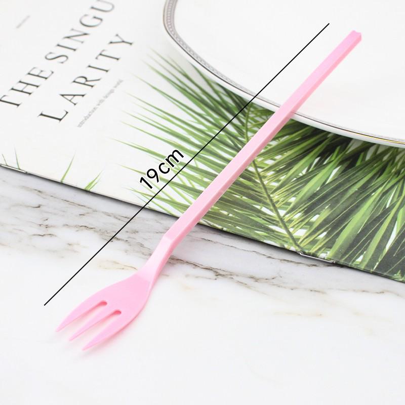 Colorful Dual-Purpose Disposable Plastic Spoons and Forks (100 Individually Packaged Pieces)