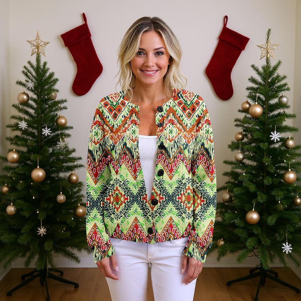 Women'S  Sweater Cute Fun Printing Sweater Fall And Winter Long Sleeve Knitted Sweater