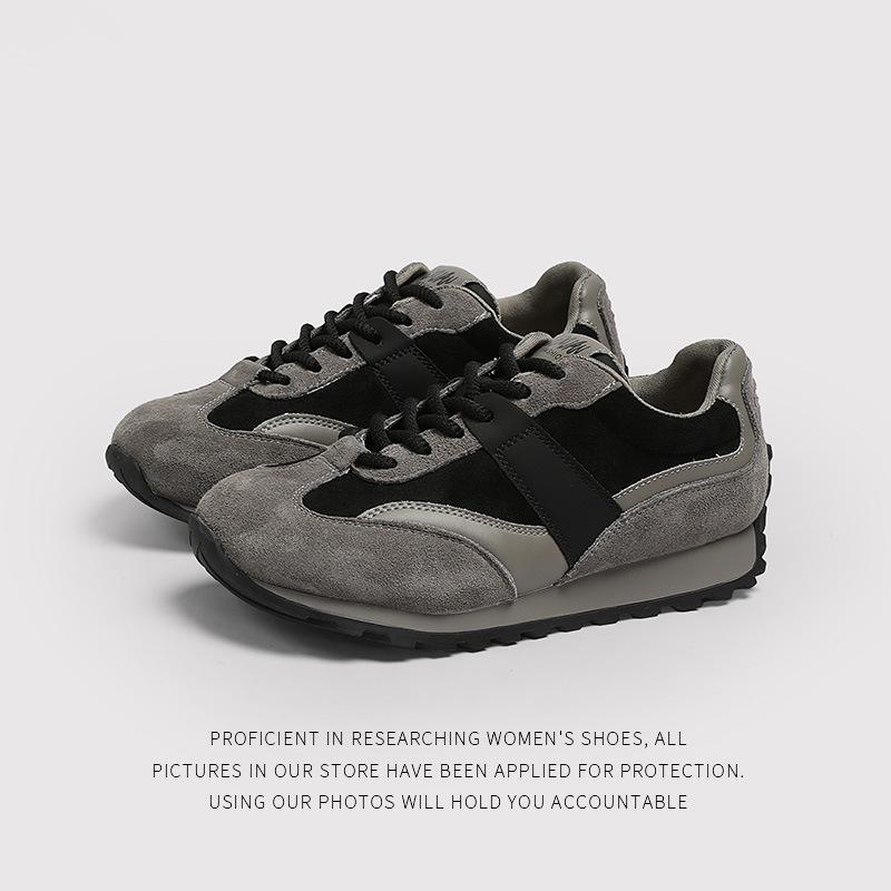 Maillard Genuine Leather Vintage Versatile Comfortable Casual Argan Shoes, German Training Shoes For Women