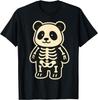 Cartoon Panda Skeleton Costume Graphic Tee Cute Halloween Boys Girls T-Shirt Animal Lovers T Shirts