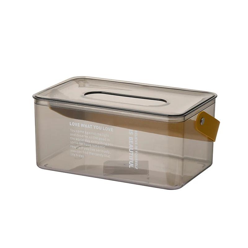 

1PC Rectangular transparent tissue box, transparent tissue holder for bathroom, kitchen, and office use