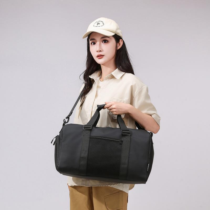 Large-capacity Pressure-reducing Portable Travel Bag Dry and Wet Separation Sports Belt Shoes Silo Style Fitness Bag Can Be Used To Cover Pull Rod