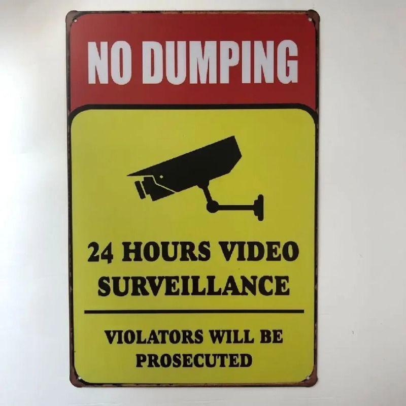 Civilized Bathroom Rules Tin Sign for Bathroom & Bar Wall Decor