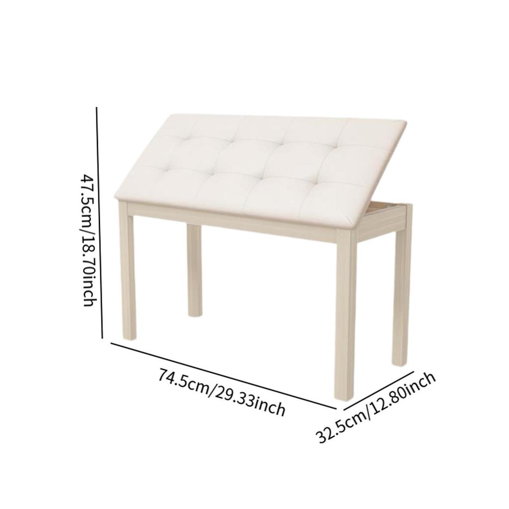 Ławka do pianina Siedzisko do pianina Wszechstronny stołek-regał Wytrzymałe krzesło-ławka do pianina dla