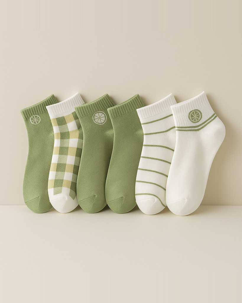 5Pairs frauen Frühling und Sommer Neue Kurze Baumwolle Socken Japanische Süße Casual Cartoon Paar Boot Socken