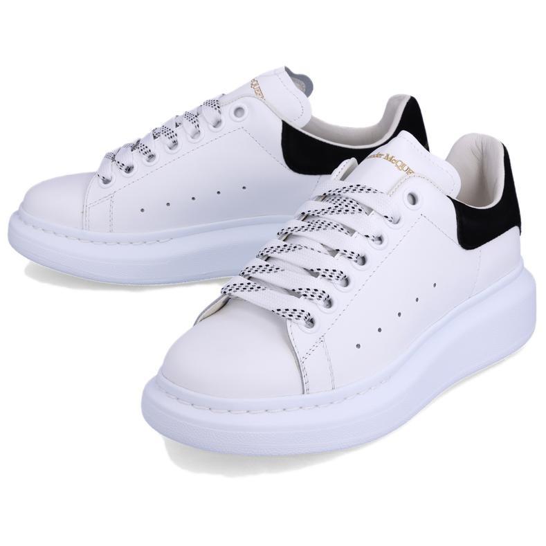(WMNS) Alexander McQueen Oversized Sneaker 'White Black Suede' Women's 553770WHGP79061