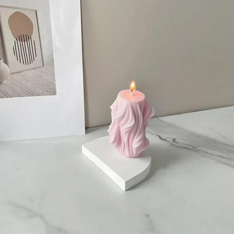 Prägnant Kreativ Mode Geometrisch Baumwurzel Silikon Kerzenform Welle Drehend Aromatherapie Seife Gips Ornament Form Geschenke