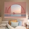Home Decoration Tapestry Landscape Girl Hook Custom Bohemian Style Dormitory Curtain   Aesthetics