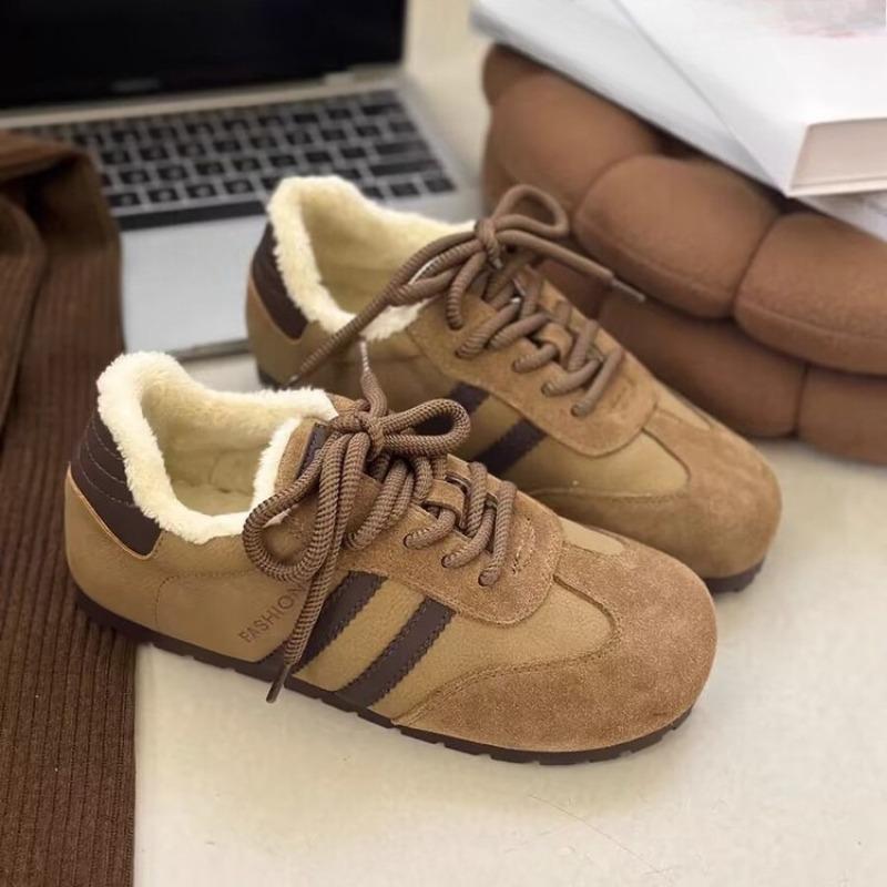 Thick-stitched Women's New Style Winter and Autumn Shoes, Sports Shoes, Casual Cotton Shoes