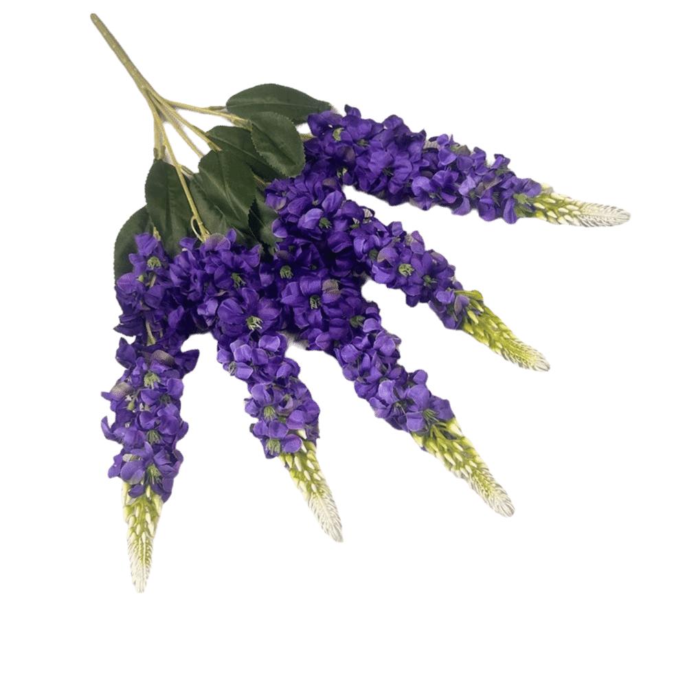 5 Stems Hyacinth Artificial Flowers Multicolor Fake Delphinium Flowers  Party Supplies